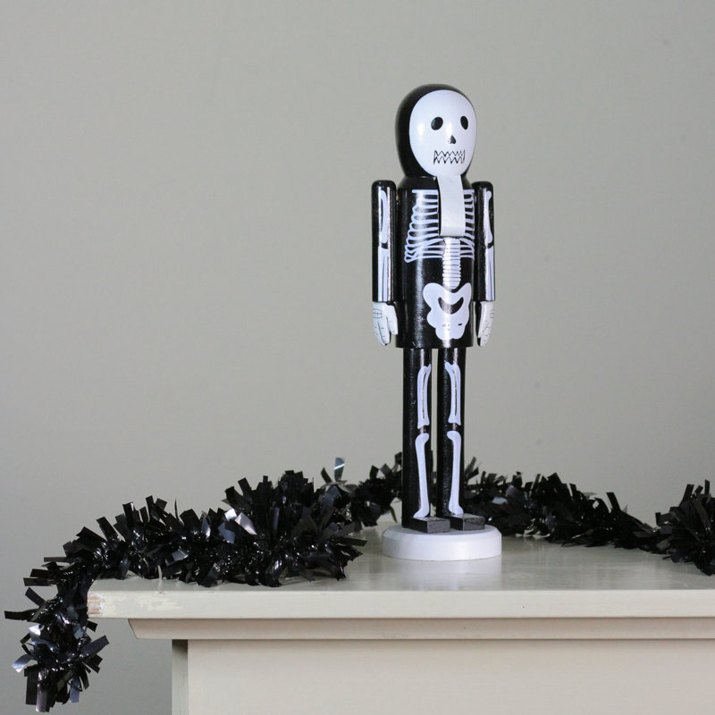 Northlight Skeleton Decorative Wooden Halloween Nutcracker Wayfair